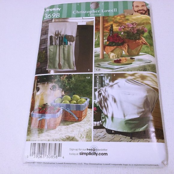 Lot of 3 Sewing Patterns Home Decor Patio Appliance Covers Valance New Folded - Picture 2 of 8